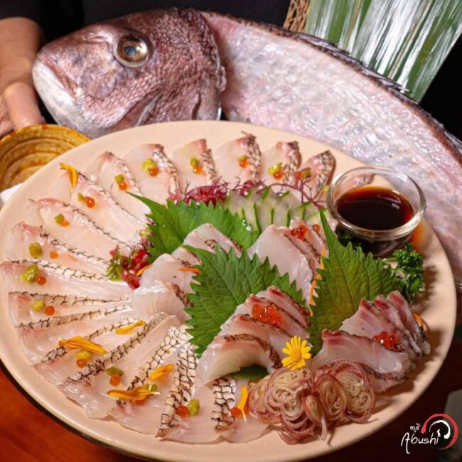 Madai Sashimi เมนูที่เราพิถีพิถันขึ้นมาสำหรับปลา Madai