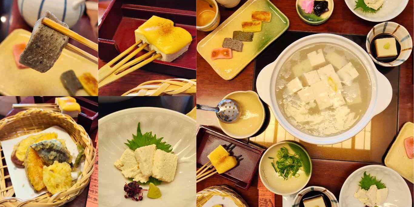 Okabeya เมนูเต้าหู้ เต้าหู้ ฮาลาล คิโยมิสึ เมืองเกียวโต