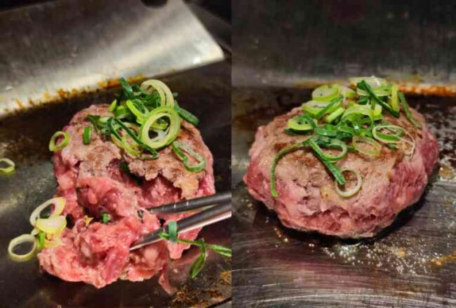 แฮมเบิร์กวากิวฮาลาล Black Wagyu ราคาหลักร้อย