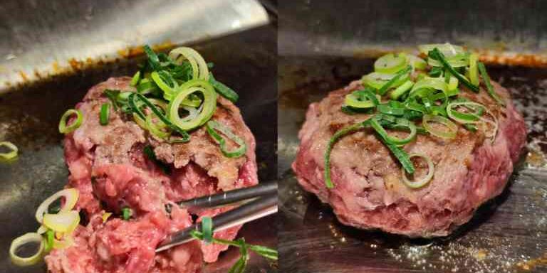 แฮมเบิร์กวากิวฮาลาล Black Wagyu ราคาหลักร้อย
