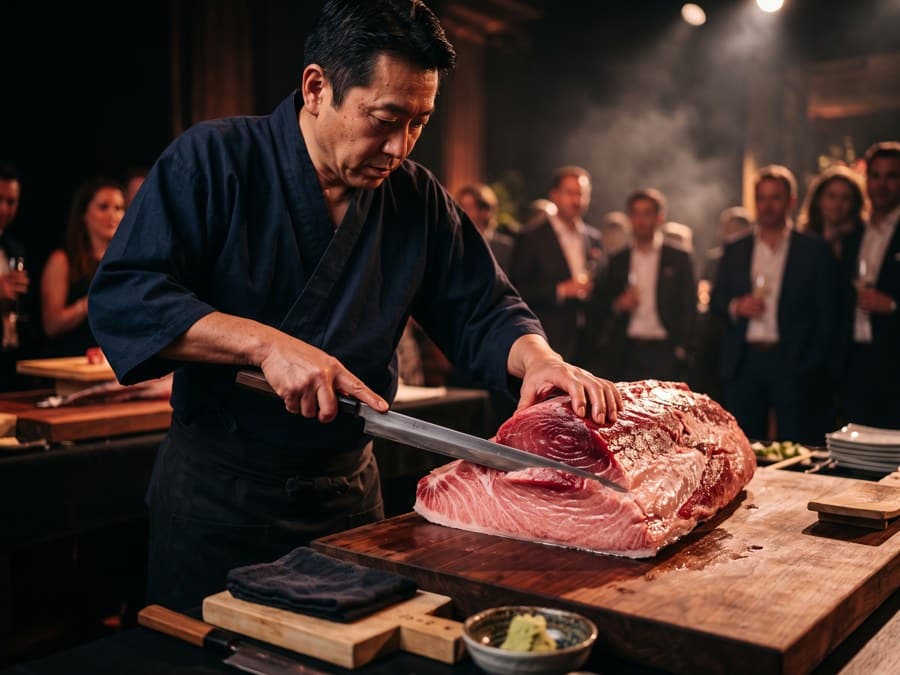Emperor Bluefin Omakase โชว์แล่ทูน่าครีบน้ำเงินทั้งตัว