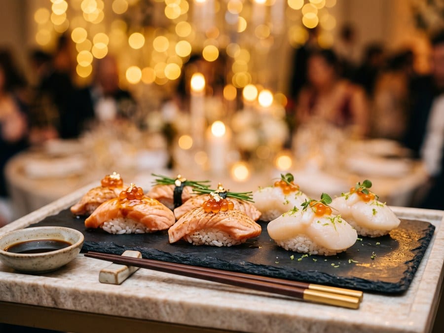 Fusion Cocktail Gold ซูชิพรีเมียมพร้อมหอยเชลล์
